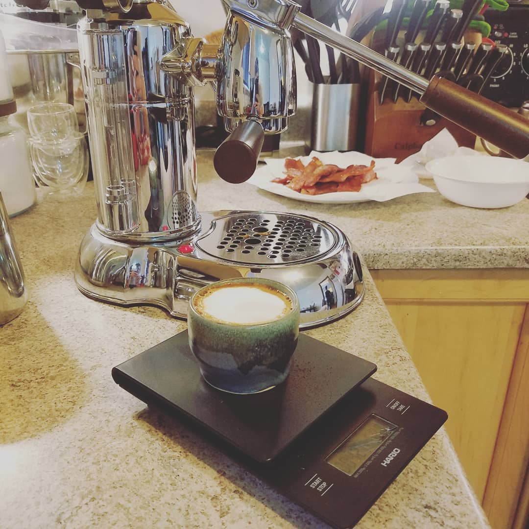 Code POUNDIT for $2 off your order! Start Monday off with bacon  and brew #macchiato #craftcoffee #duoroast #cofferoasters